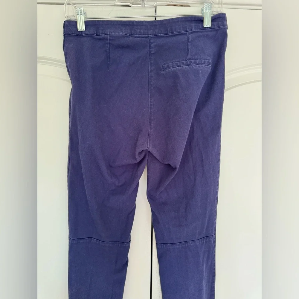 H&M Navy Blue Trousers EUC Skinny Khakis Dress Pants Canvas Chino Cotton